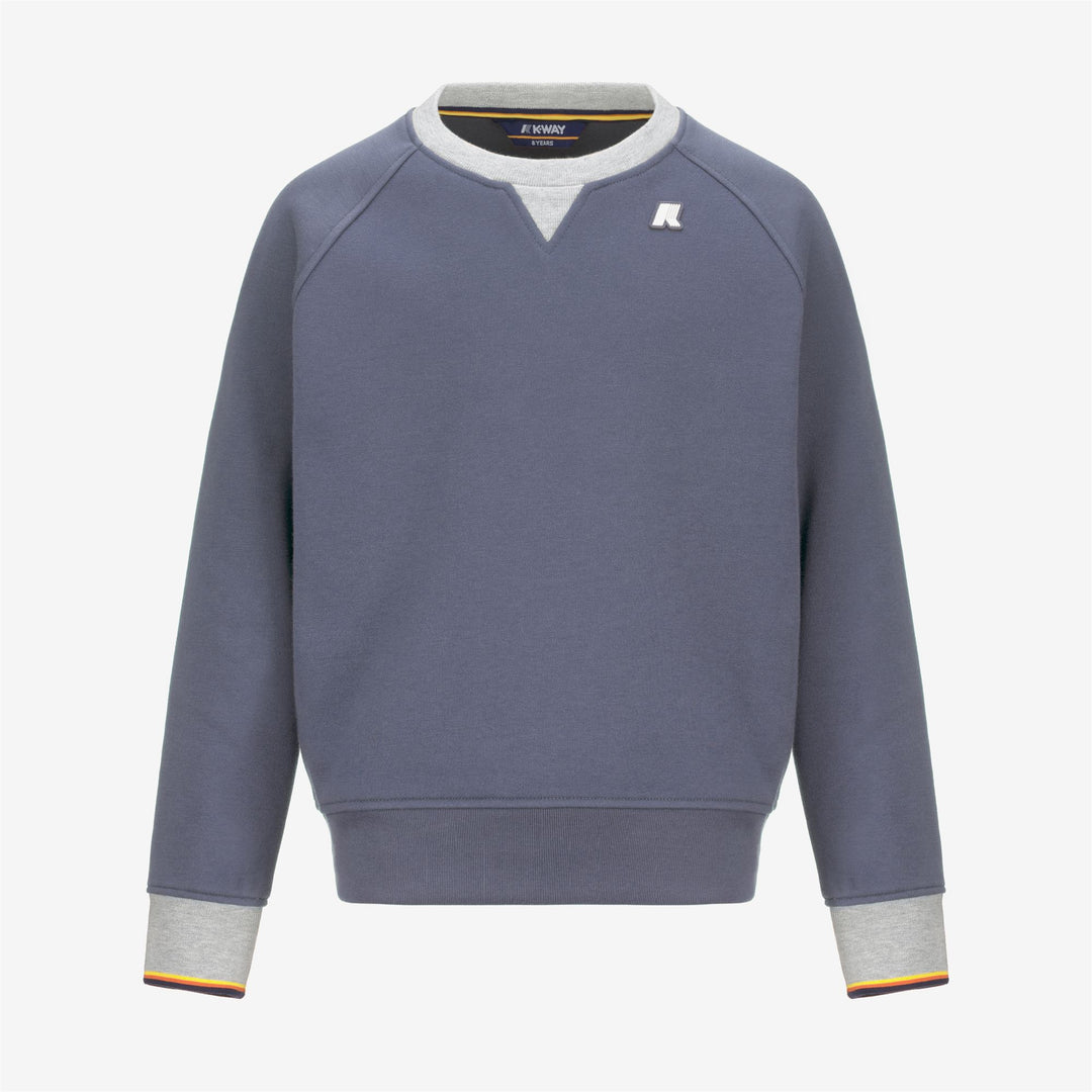 Fleece Boy P. BAPTISTE STRIPES Pull Over GREY BLUE AVIO Photo (jpg Rgb)			