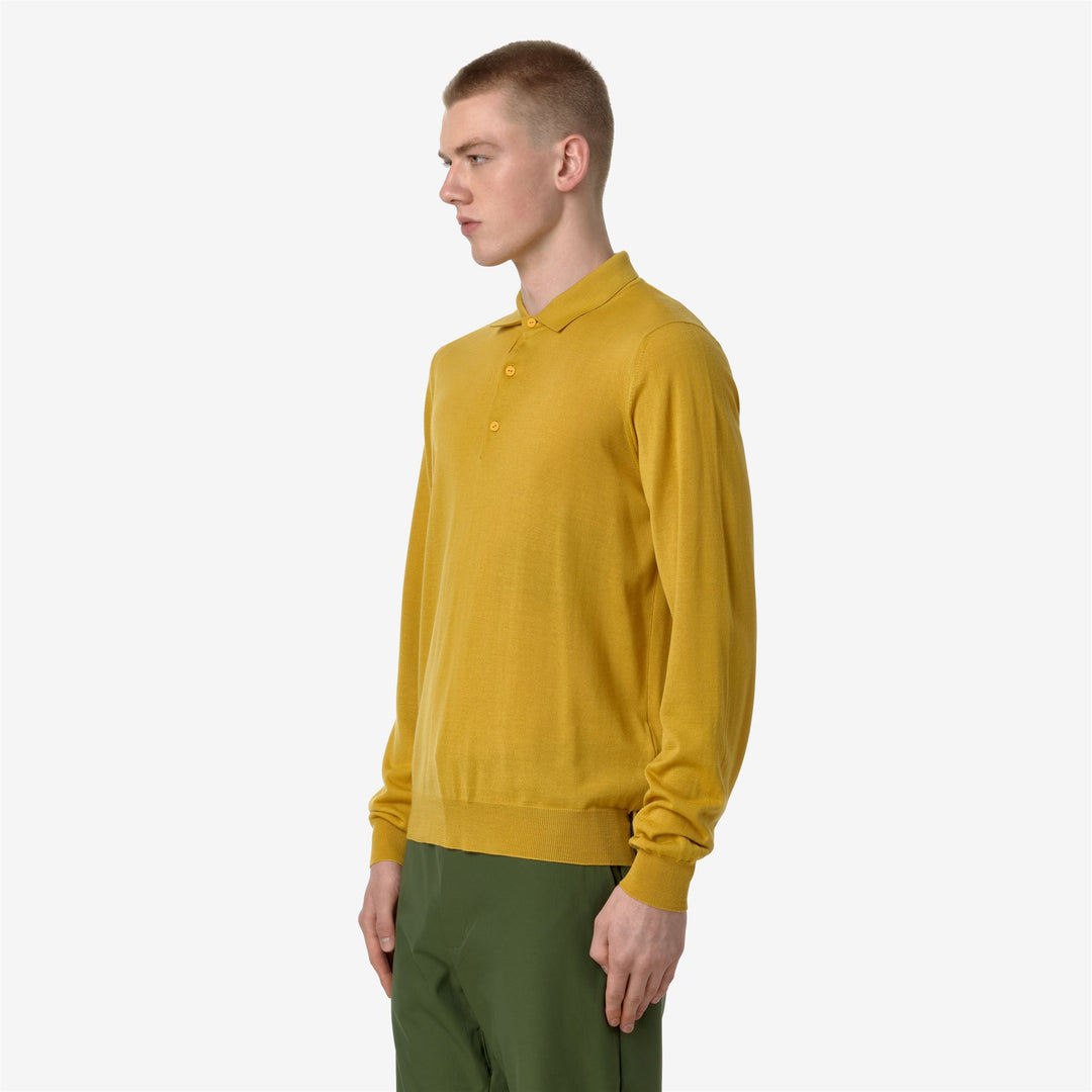 KNITWEAR Man REY WOOL MERINO BLEND Pull Over YELLOW GOLDEN ROD Detail (jpg Rgb)			