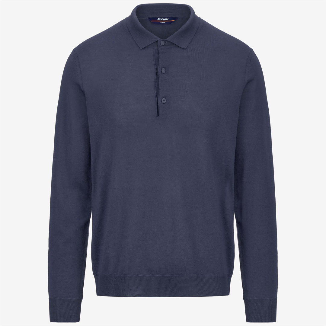 KNITWEAR Man REY WOOL MERINO BLEND Pull Over BLUE INDIGO Photo (jpg Rgb)			