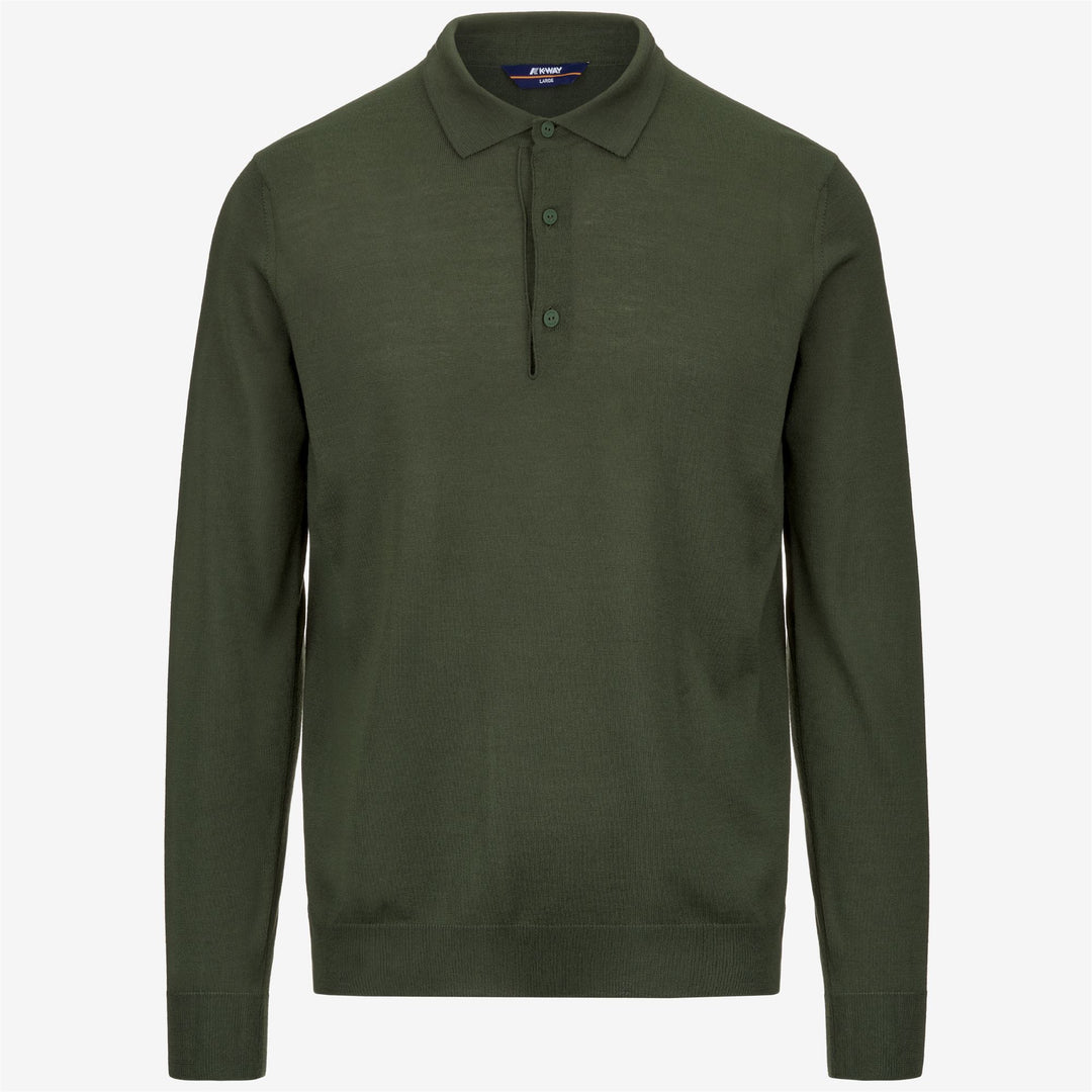 KNITWEAR Man REY WOOL MERINO BLEND Pull Over GREEN BLACK FOREST Photo (jpg Rgb)			