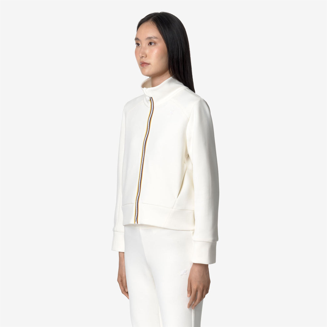 Fleece Woman ALARA LIGHT SPACER Jacket WHITE GARDENIA Detail (jpg Rgb)			