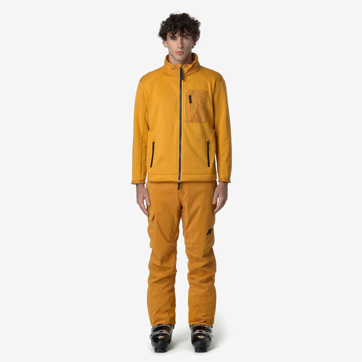 Pants Man AVRIEUX CORDUROY Sport Trousers YELLOW INCA Dressed Back (jpg Rgb)		