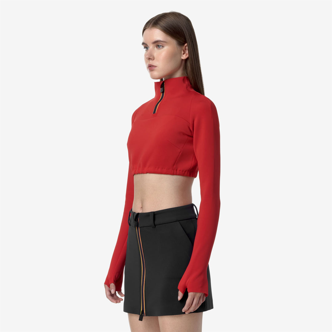 T-ShirtsTop Woman DEFEN SCUBA Top RED DK Detail (jpg Rgb)			