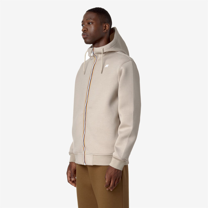 Fleece Man RAINER SPACER Jacket BEIGE GREY Detail (jpg Rgb)			