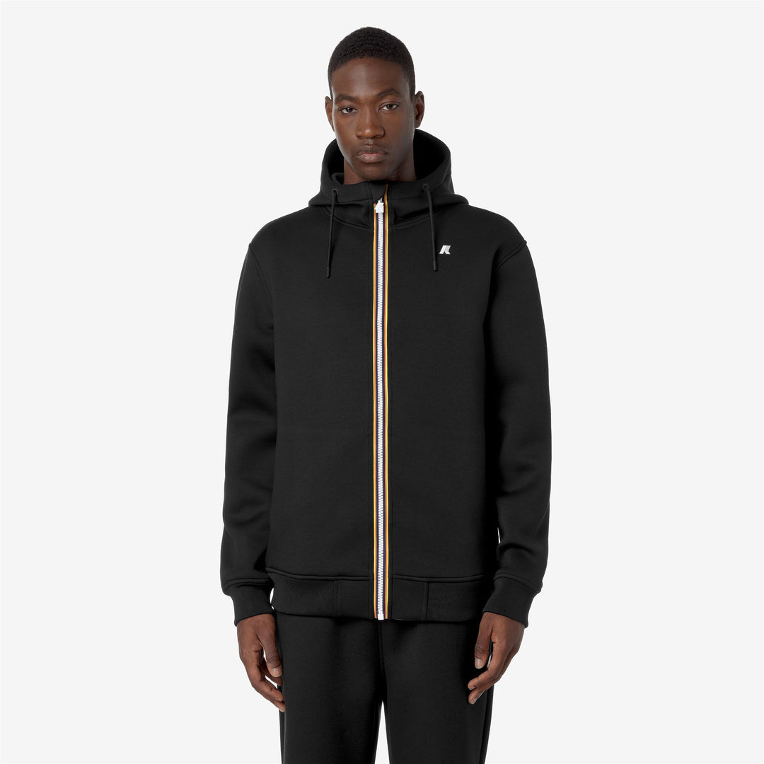 Fleece Man RAINER SPACER Jacket BLACK PURE Dressed Back (jpg Rgb)		