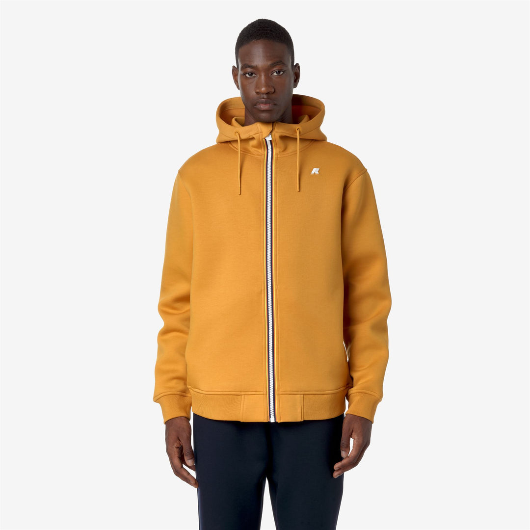 Fleece Man RAINER SPACER Jacket YELLOW INCA Dressed Back (jpg Rgb)		