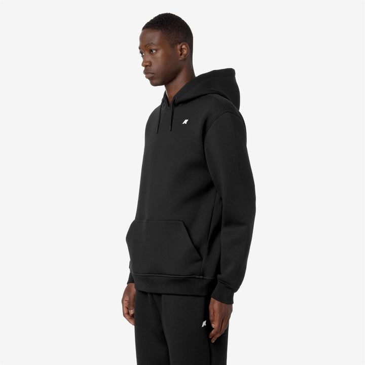 Fleece Man BERNIE SPACER Pull Over BLACK PURE Detail (jpg Rgb)			