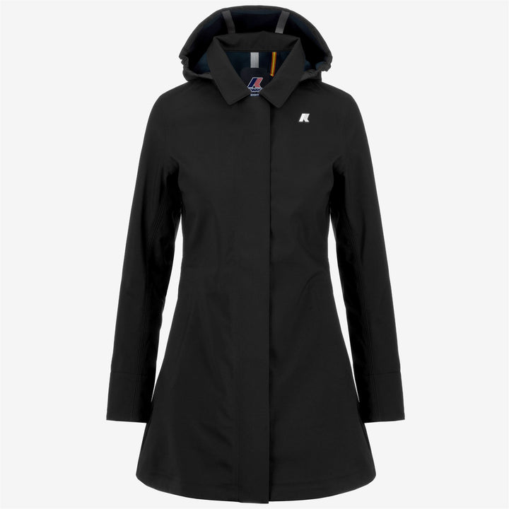 Jackets Woman MATHY BONDED 3/4 LENGTH BLACK-BLUE DEPTH Photo (jpg Rgb)			