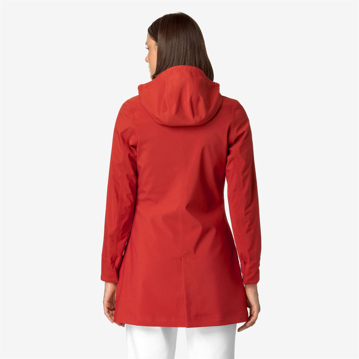 Jackets Woman MATHY BONDED 3/4 LENGTH RED P-BLUE D Dressed Front Double		