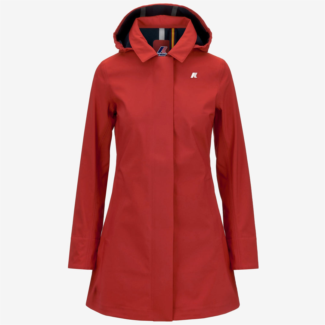 Jackets Woman MATHY BONDED 3/4 LENGTH RED P-BLUE D Photo (jpg Rgb)			