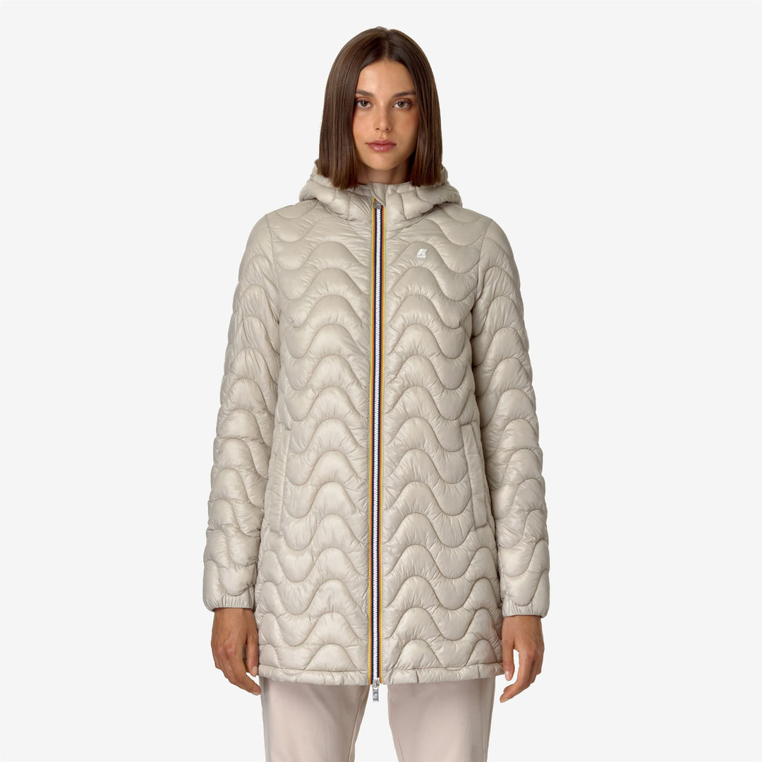 Jackets Woman SOPHIE QUILTED WARM Mid BEIGE GREY Dressed Back (jpg Rgb)		