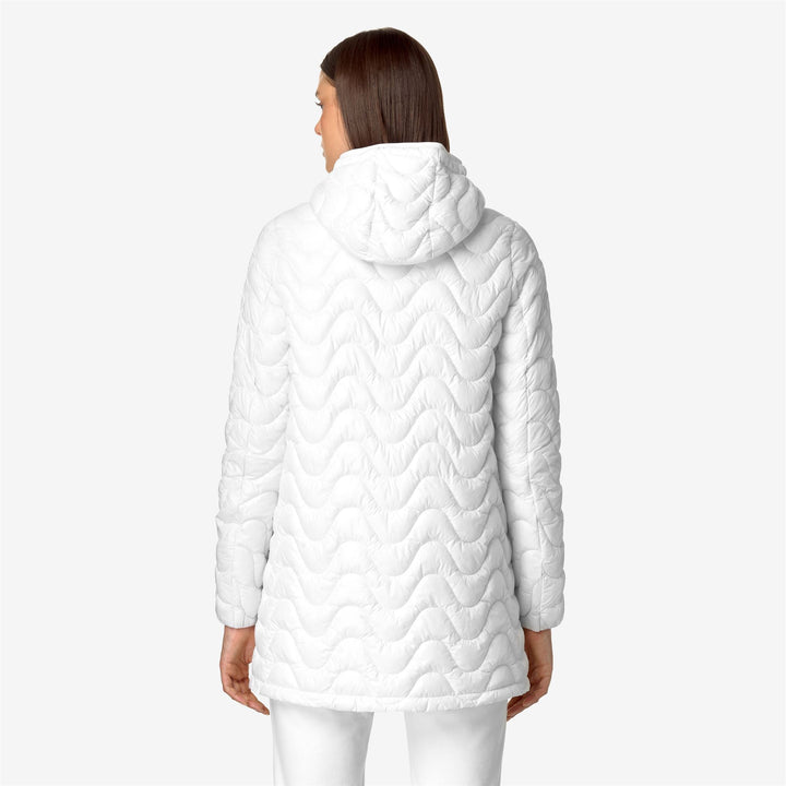 Jackets Woman SOPHIE QUILTED WARM Mid WHITE GARDENIA Dressed Front Double		