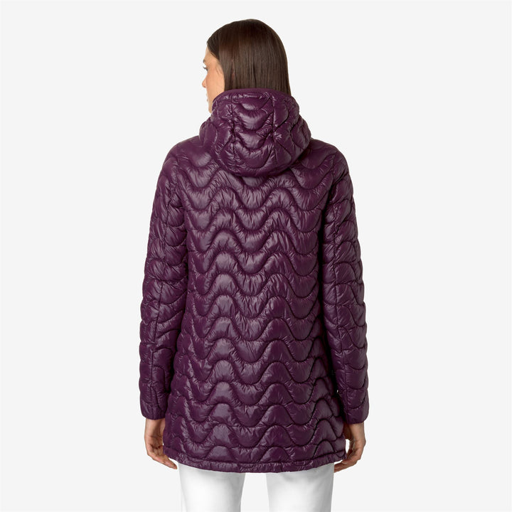 Jackets Woman SOPHIE QUILTED WARM Mid VIOLET DK PURPLE Dressed Front Double		