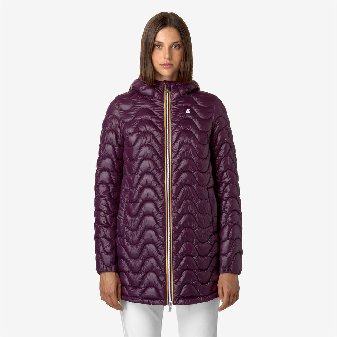 Jackets Woman SOPHIE QUILTED WARM Mid VIOLET DK PURPLE Dressed Back (jpg Rgb)		