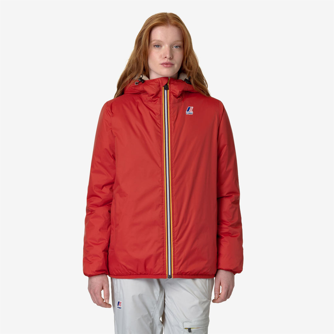 Jackets Unisex LE VRAI 3.0 CLAUDE ORSETTO Mid RED POMPEIAN Dressed Back (jpg Rgb)		