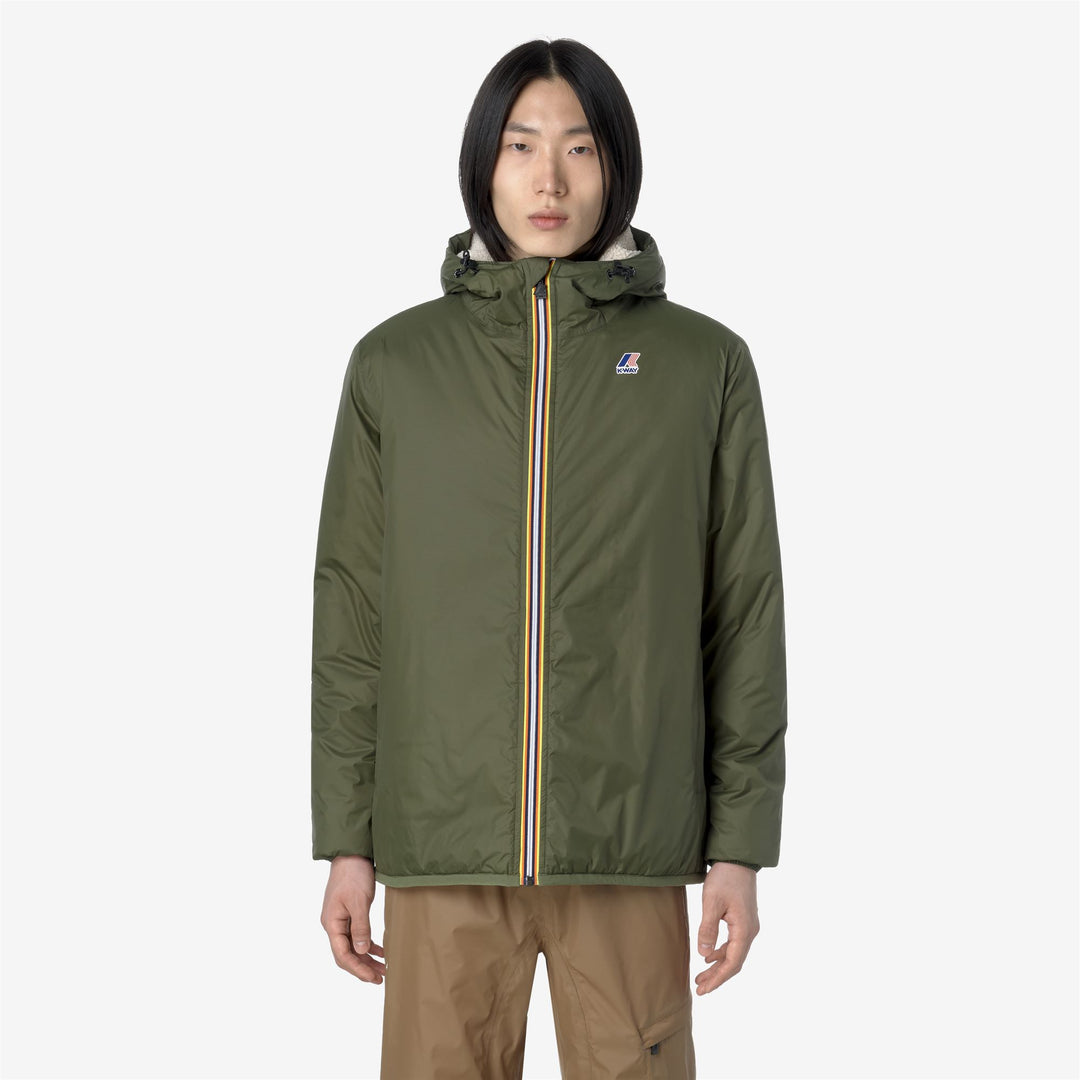 Jackets Unisex LE VRAI 3.0 CLAUDE ORSETTO Mid GREEN CYPRESS Dressed Back (jpg Rgb)		