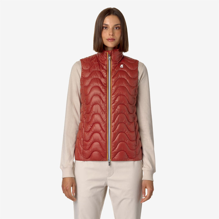 Jackets Woman VIOLE QUILTED WARM Short RED POMPEIAN Dressed Back (jpg Rgb)		