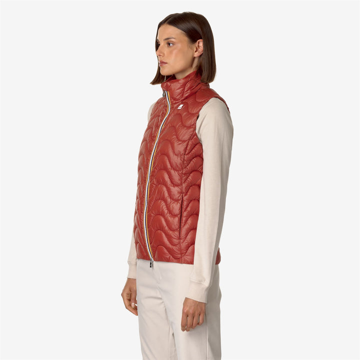 Jackets Woman VIOLE QUILTED WARM Short RED POMPEIAN Detail (jpg Rgb)			