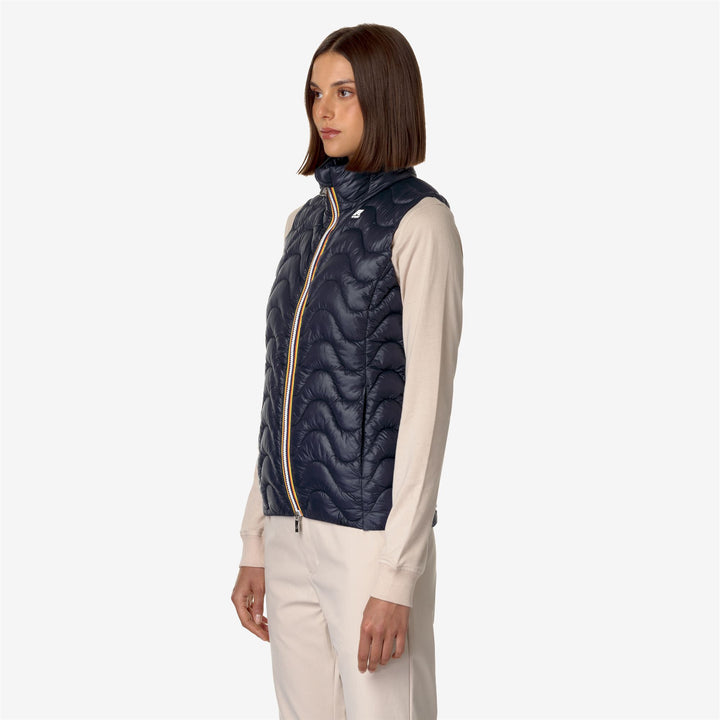 Jackets Woman VIOLE QUILTED WARM Short BLUE DEPTH Detail (jpg Rgb)			