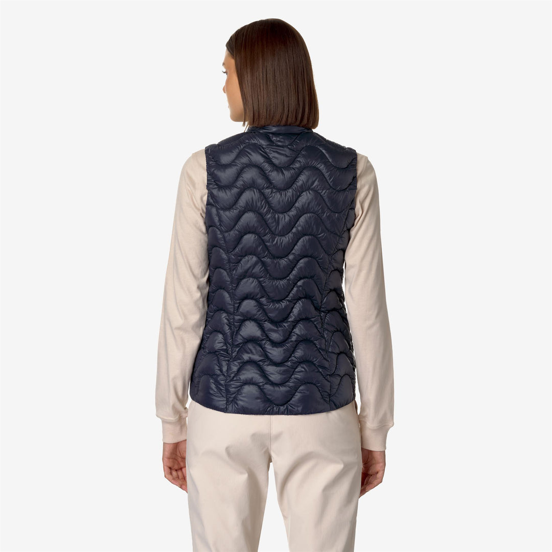 Jackets Woman VIOLE QUILTED WARM Short BLUE DEPTH Dressed Front Double		