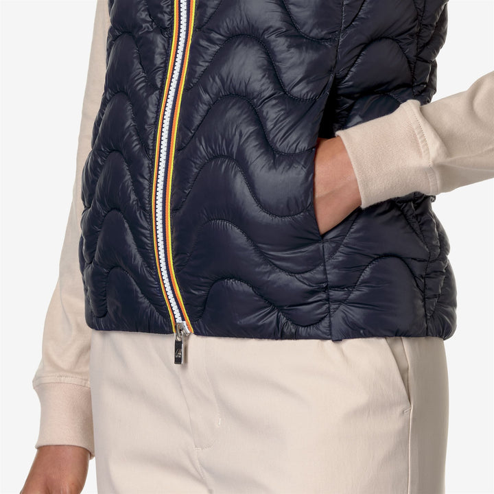 Jackets Woman VIOLE QUILTED WARM Short BLUE DEPTH Detail Double				