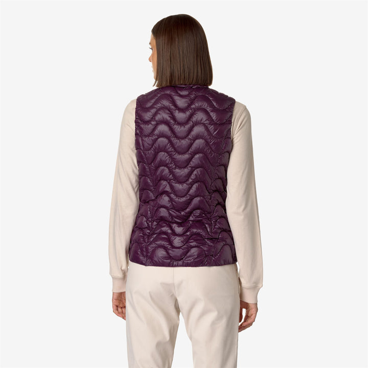 Jackets Woman VIOLE QUILTED WARM Short VIOLET DK PURPLE Dressed Front Double		