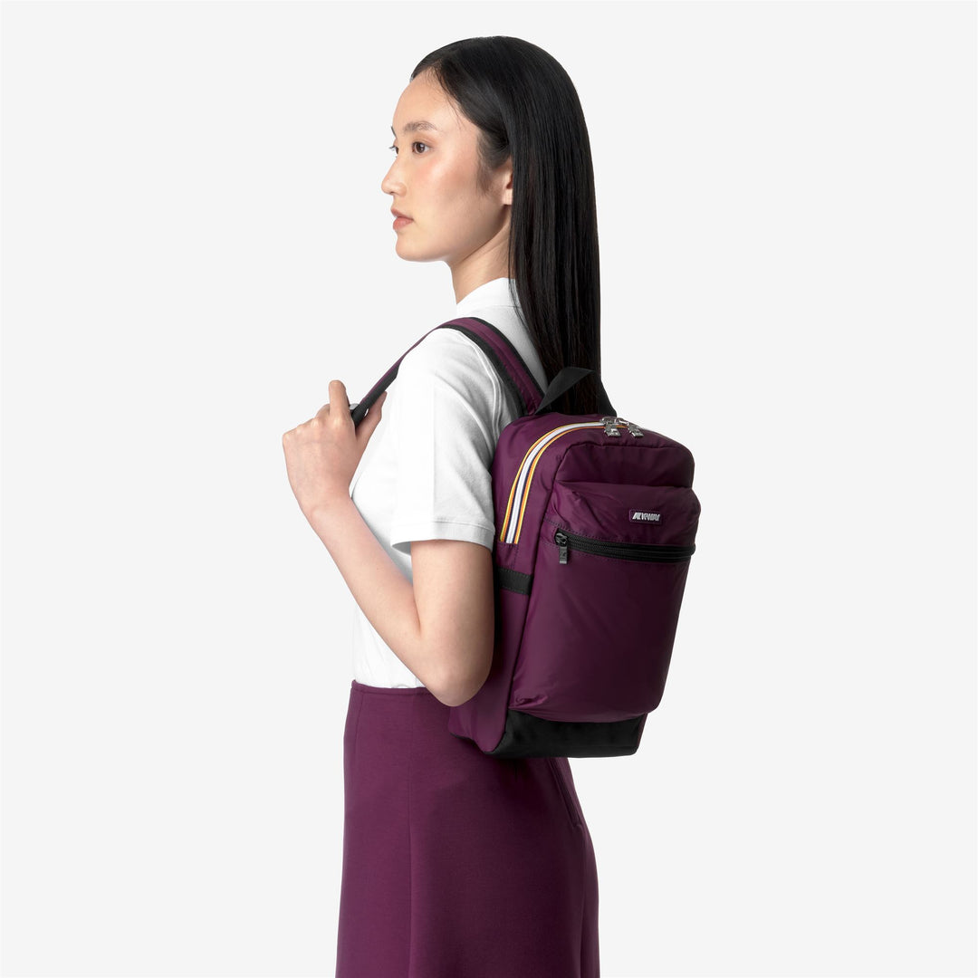 Bags Unisex SMALL LAON Backpack VIOLET DK PURPLE Detail (jpg Rgb)			