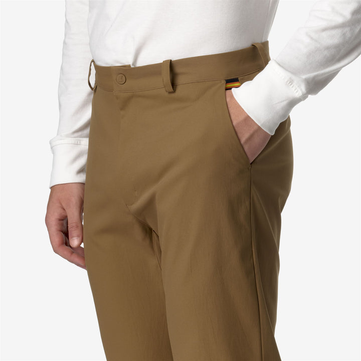 Pants Unisex ELIA TWILL PEACH CHINO BROWN CORDA Detail Double				