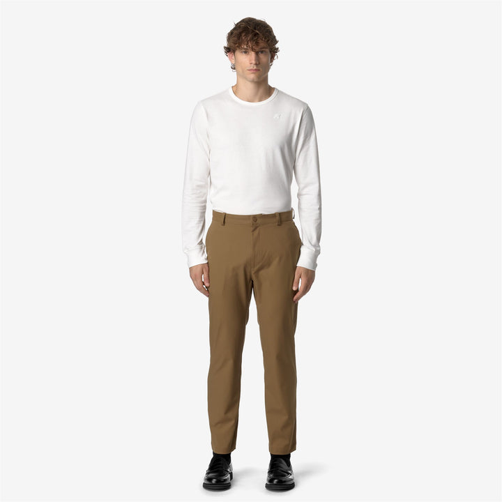 Pants Unisex ELIA TWILL PEACH CHINO BROWN CORDA Dressed Back (jpg Rgb)		