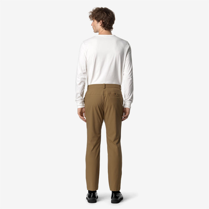 Pants Unisex ELIA TWILL PEACH CHINO BROWN CORDA Dressed Front Double		