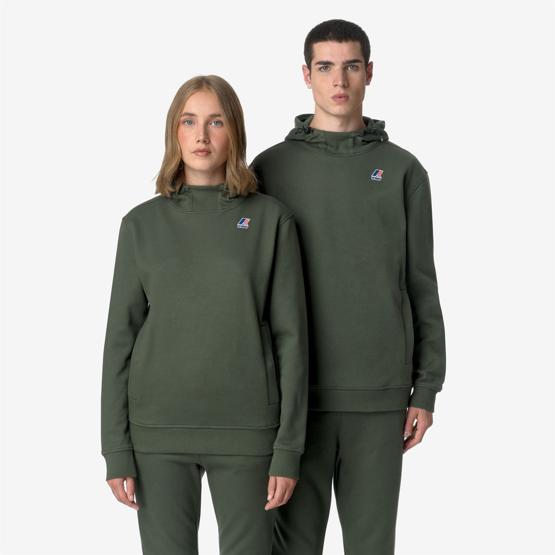 Fleece Unisex LE VRAI DURANCE HV POLY CO Jumper GREEN BLACKISH Detail Double				