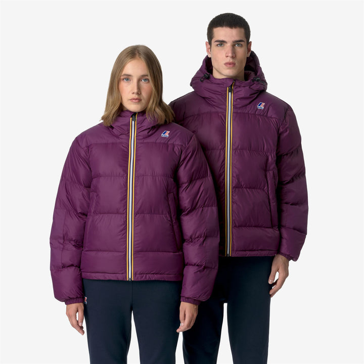 Jackets Unisex LE VRAI 3.0 CLAUDE HEAVY WARM Mid VIOLET DK PURPLE Detail Double				