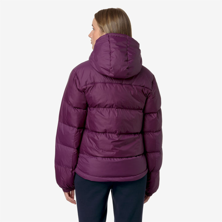 Jackets Unisex LE VRAI 3.0 CLAUDE HEAVY WARM Mid VIOLET DK PURPLE Dressed Front Double		