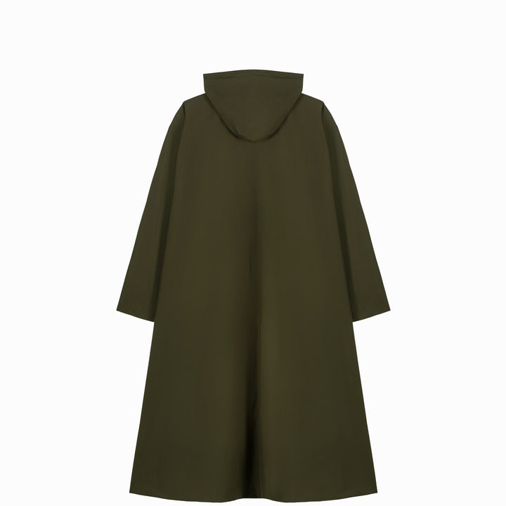 Jackets Woman LE VRAI 2.1 AMIABLE PRADEL SOEUR Long GREEN PARSLEY Dressed Front (jpg Rgb)	