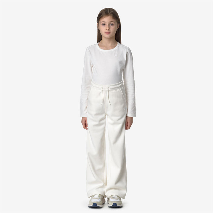 Pants Girl P. GIN Sport Trousers WHITE GARDENIA Dressed Back (jpg Rgb)		