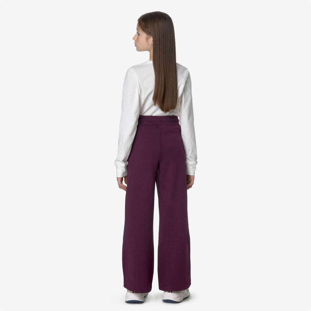 Pants Girl P. GIN Sport Trousers VIOLET DK PURPLE Dressed Front Double		