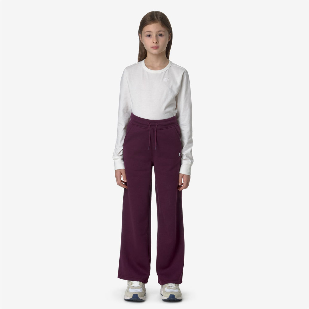 Pants Girl P. GIN Sport Trousers VIOLET DK PURPLE Dressed Back (jpg Rgb)		