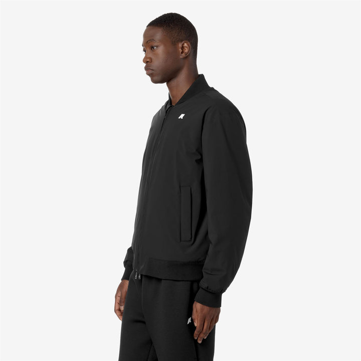 Jackets Man AORELIAN ST WARM REVERSIBLE Short BLACK PURE - GREEN BLACKISH Detail (jpg Rgb)			