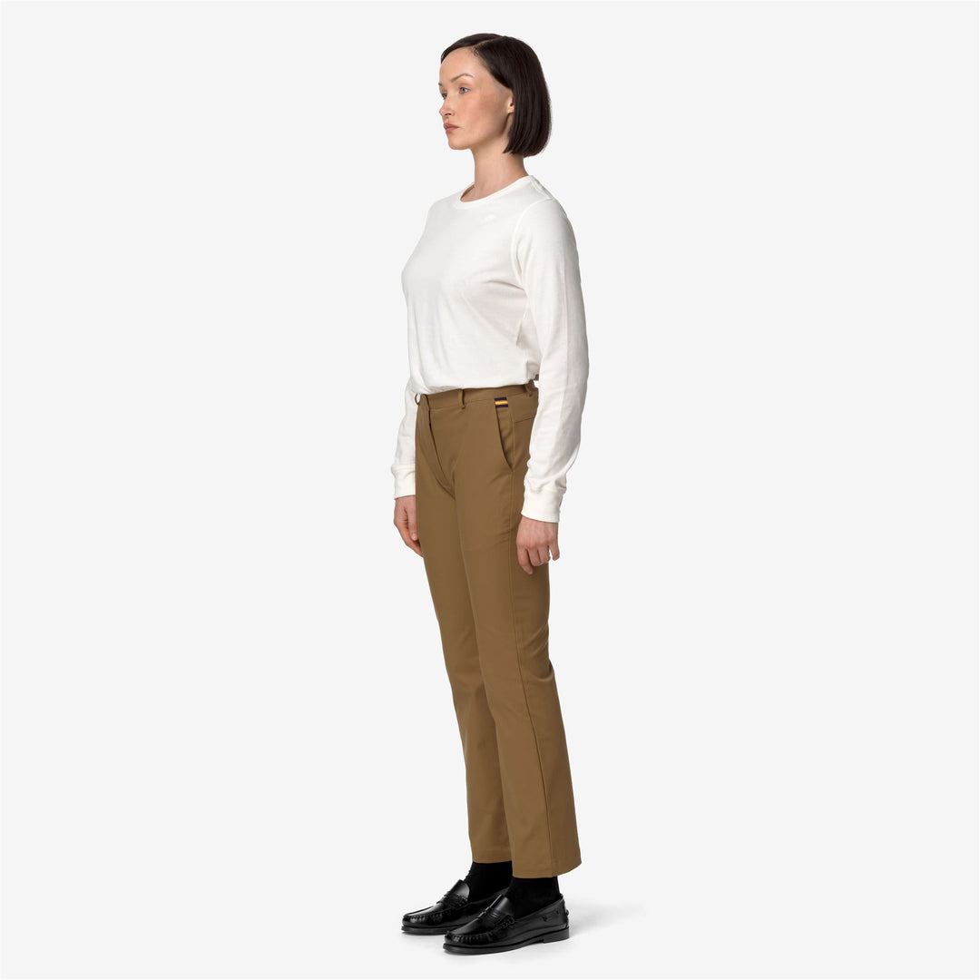 Pants Woman ELAISE TWILL PEACH CHINO BROWN CORDA Detail (jpg Rgb)			