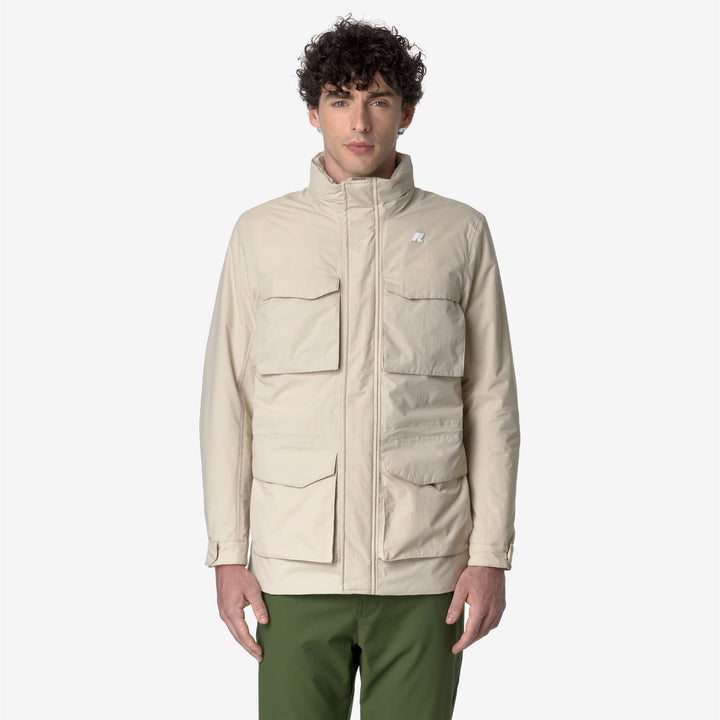 Jackets Man MANPHY WARM OTTOMAN Mid BEIGE GREY Dressed Back (jpg Rgb)		