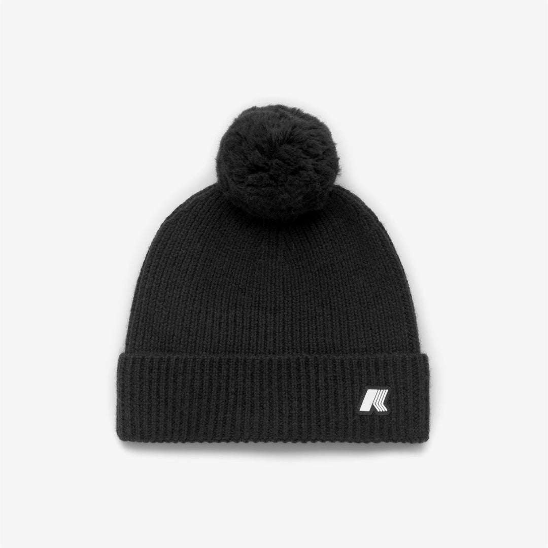 Headwear Girl P. VINCIENNE CARDIGAN STITCH Hat BLACK PURE MELANGE Photo (jpg Rgb)			