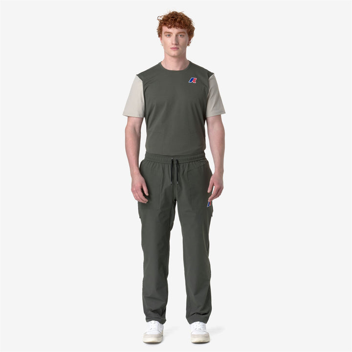 Pants Unisex MED LF Sport Trousers GREEN BLACKISH Dressed Back (jpg Rgb)		