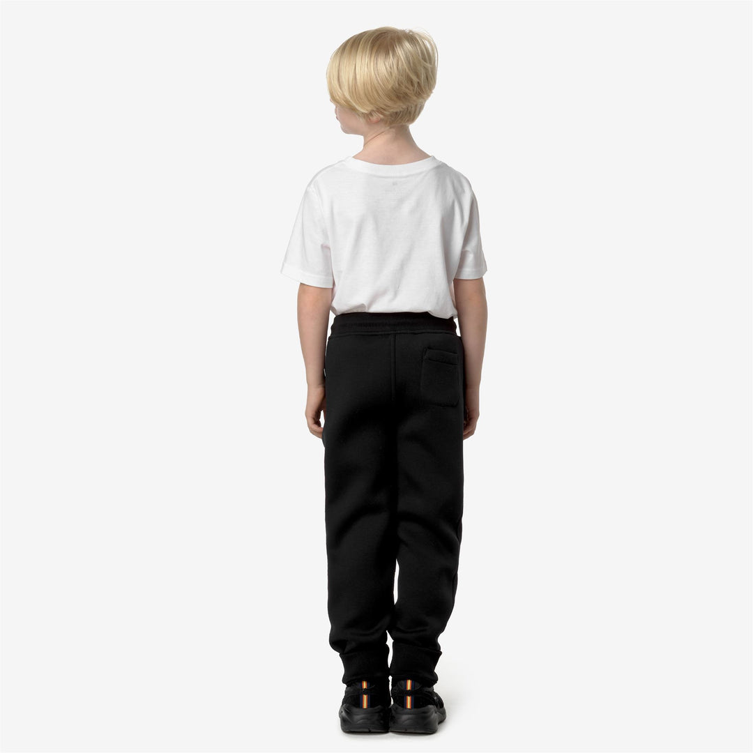 Pants Boy P. MICK SPACER Sport Trousers BLACK PURE Dressed Front Double		