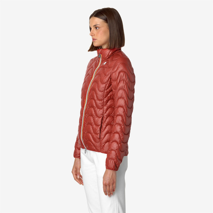 Jackets Woman VIOLETTE QUILTED WARM Short RED POMPEIAN Detail (jpg Rgb)			