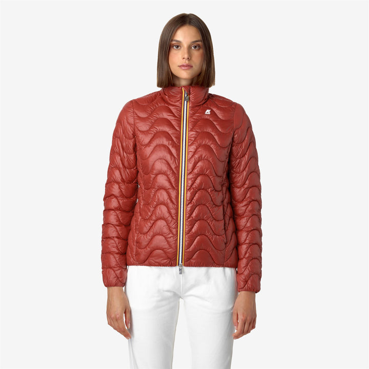 Jackets Woman VIOLETTE QUILTED WARM Short RED POMPEIAN Dressed Back (jpg Rgb)		