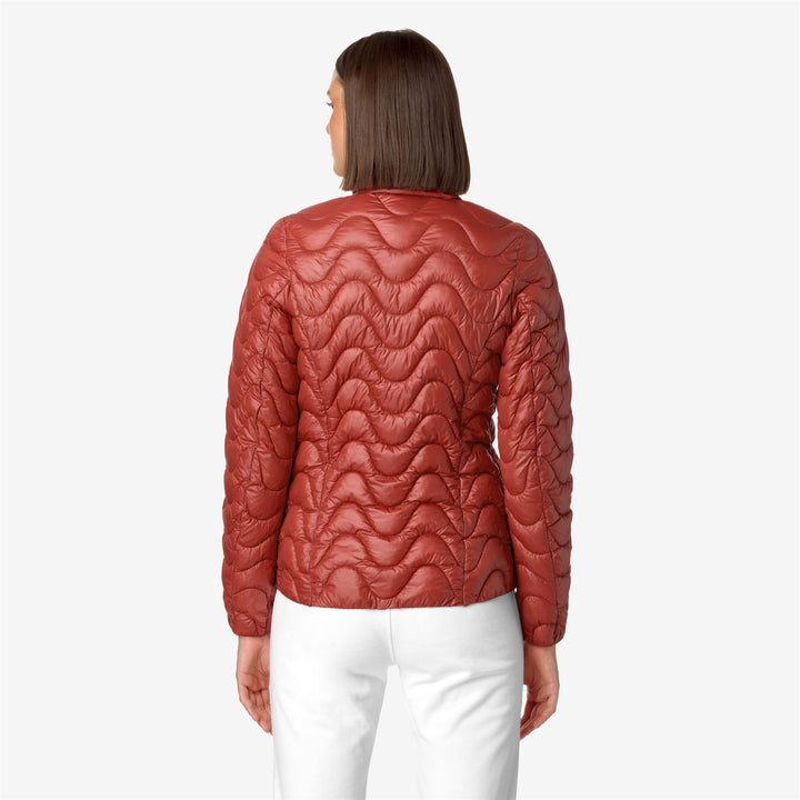 Jackets Woman VIOLETTE QUILTED WARM Short RED POMPEIAN Dressed Front Double		