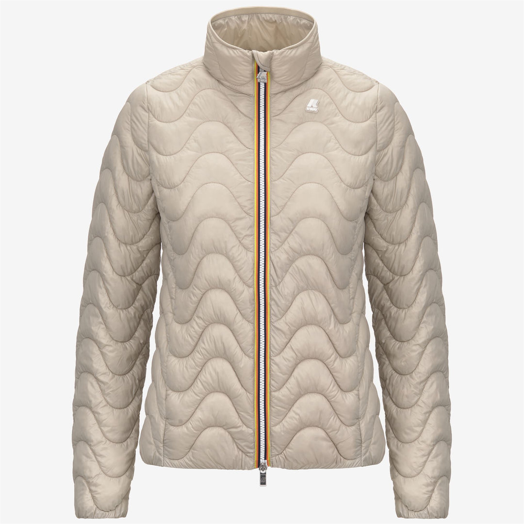 Jackets Woman VIOLETTE QUILTED WARM Short BEIGE GREY Photo (jpg Rgb)			