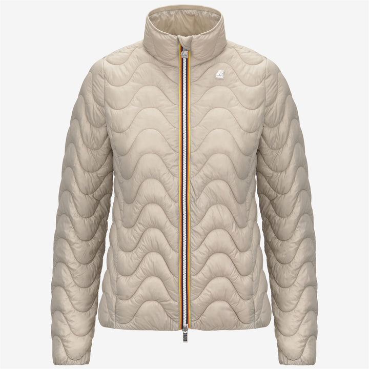 Jackets Woman VIOLETTE QUILTED WARM Short BEIGE GREY Photo (jpg Rgb)			