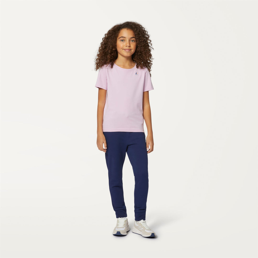 T-ShirtsTop Kid unisex P. LE VRAI 3.0 EDOUARD T-Shirt PINK LAVENDER Dressed Back (jpg Rgb)		