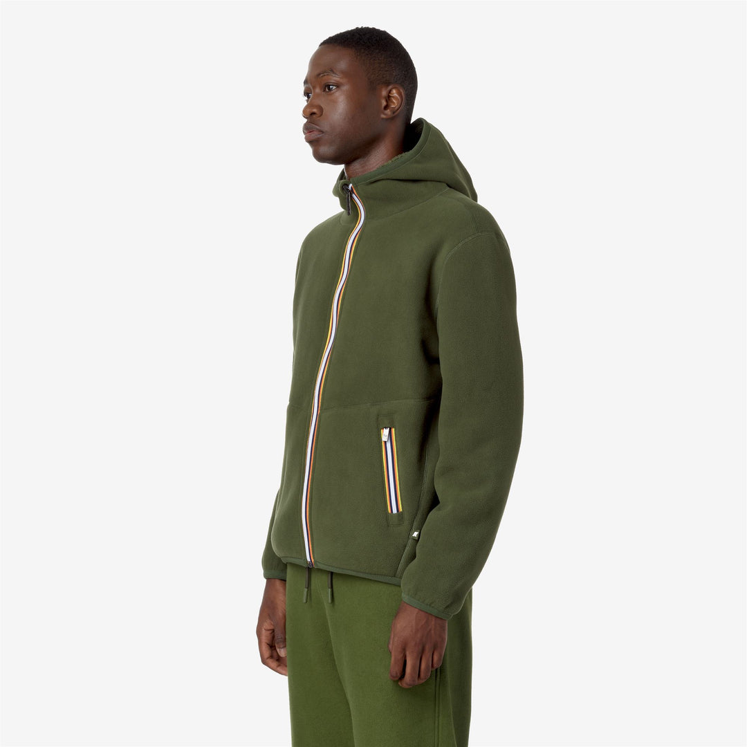 Fleece Man JACK SHERPA POLAR DOUBLE Jacket GREEN C-GREEN C Detail (jpg Rgb)			